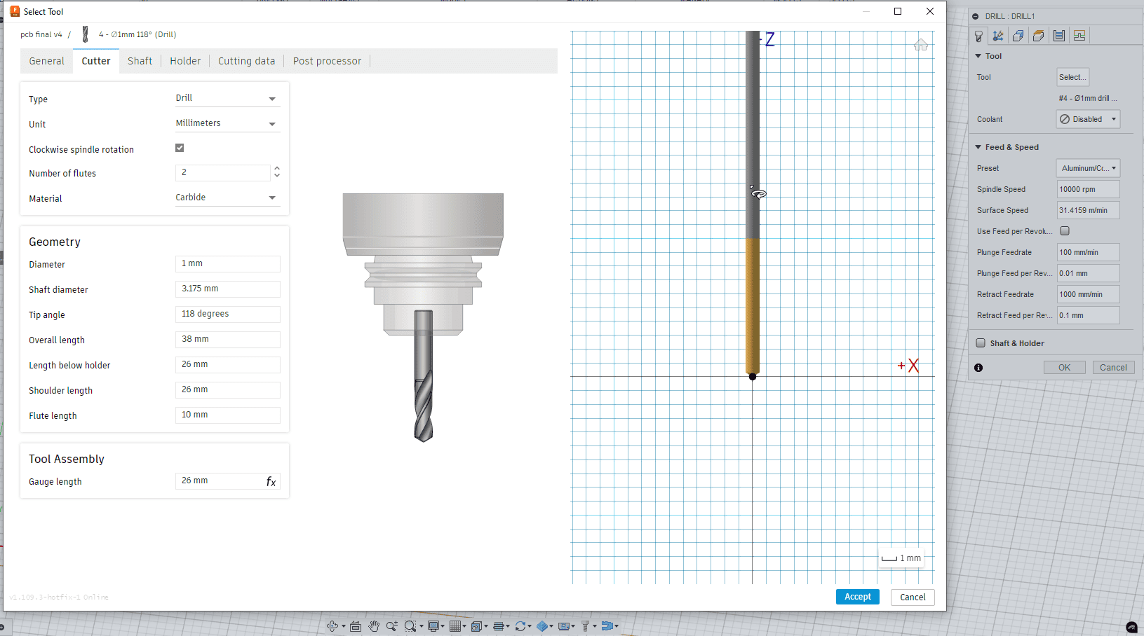 T4 Drill Tool 1mm