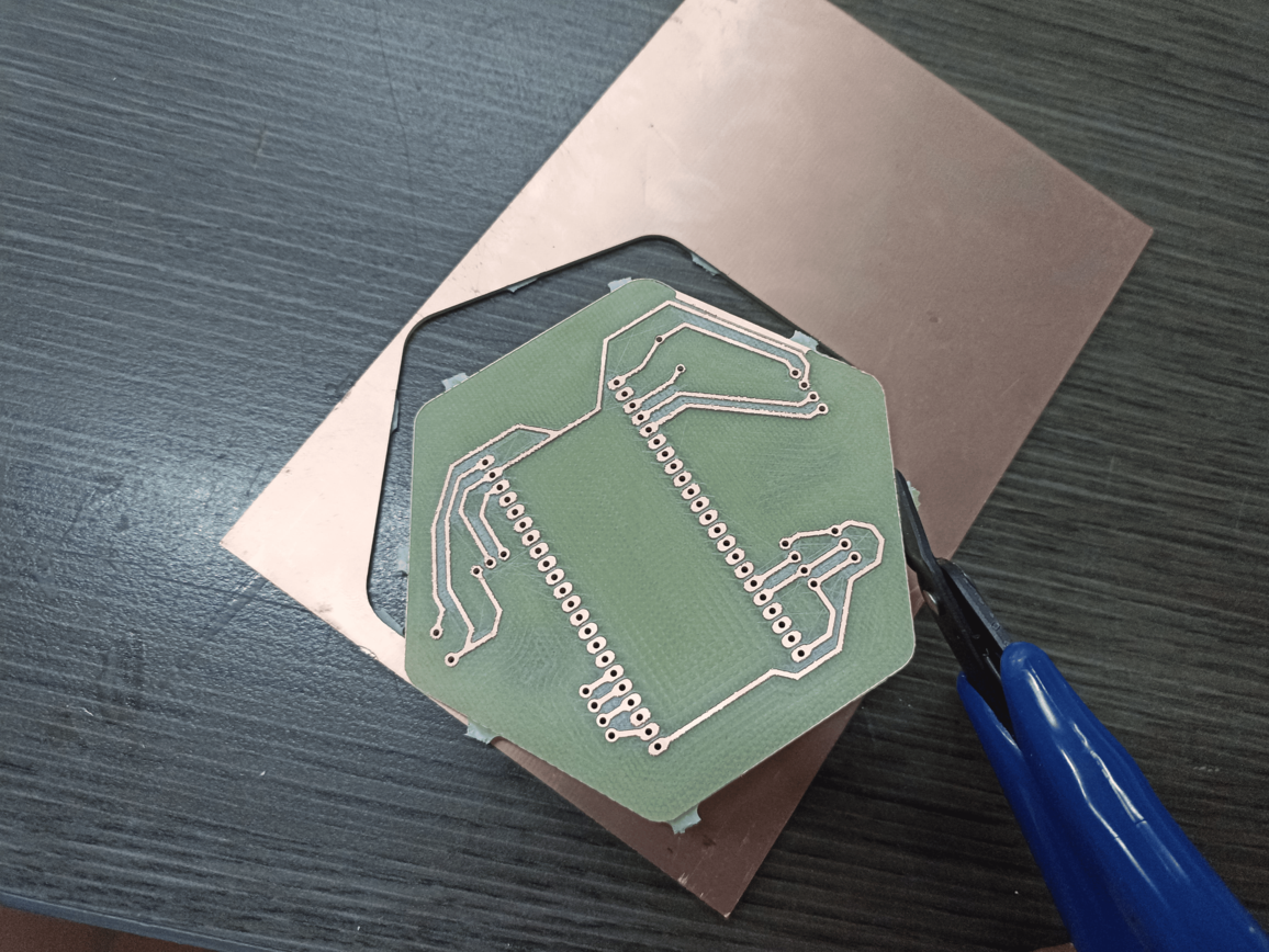 Final PCB cut and removed from board