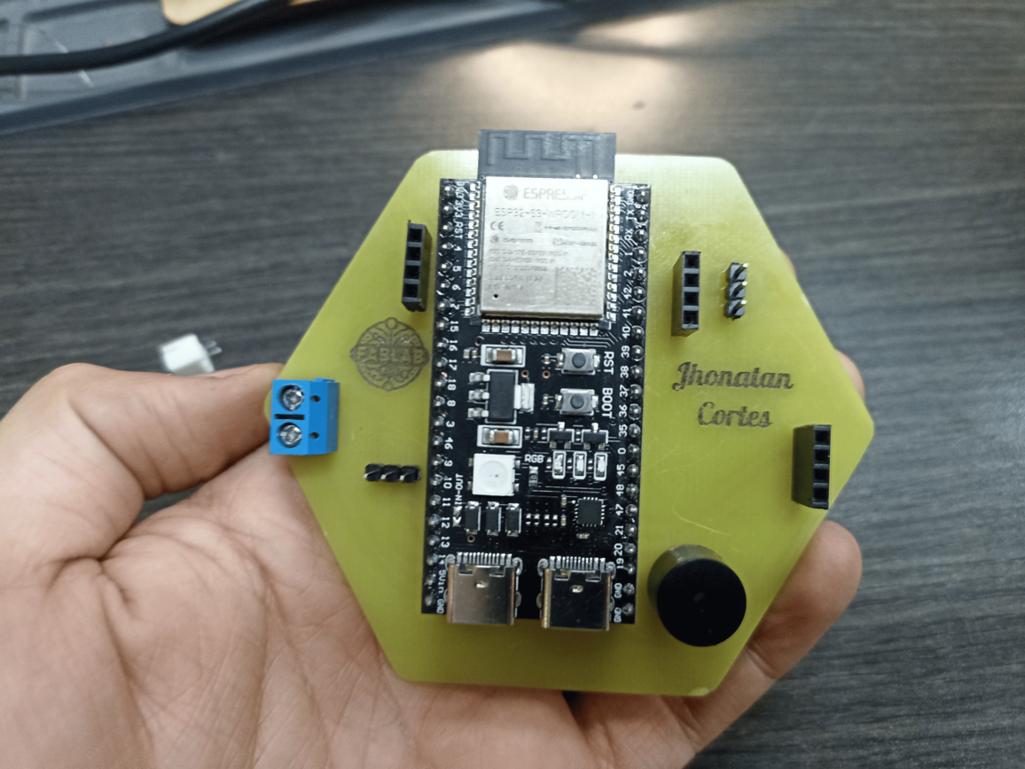 Final assembled PCB