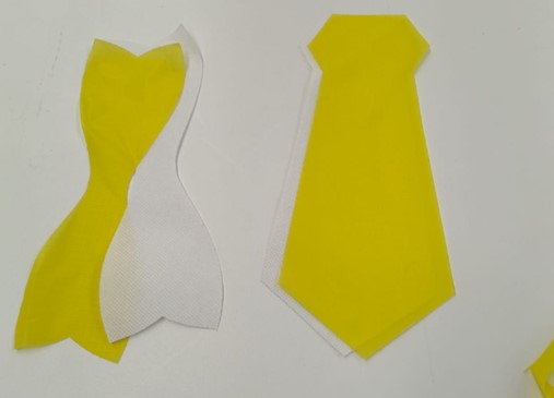 Laser-cut bow and tie