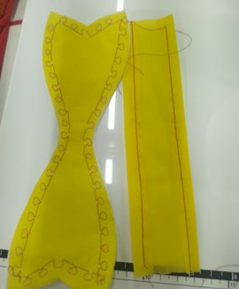 Sewn bow and center band