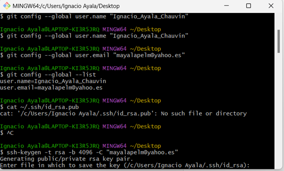 Git Profile Configuration Steps