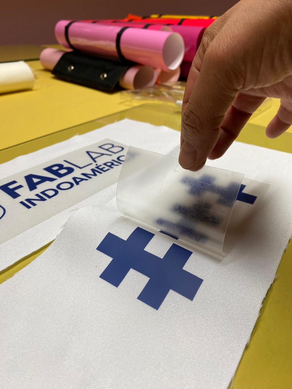 Peeling the transfer sheet