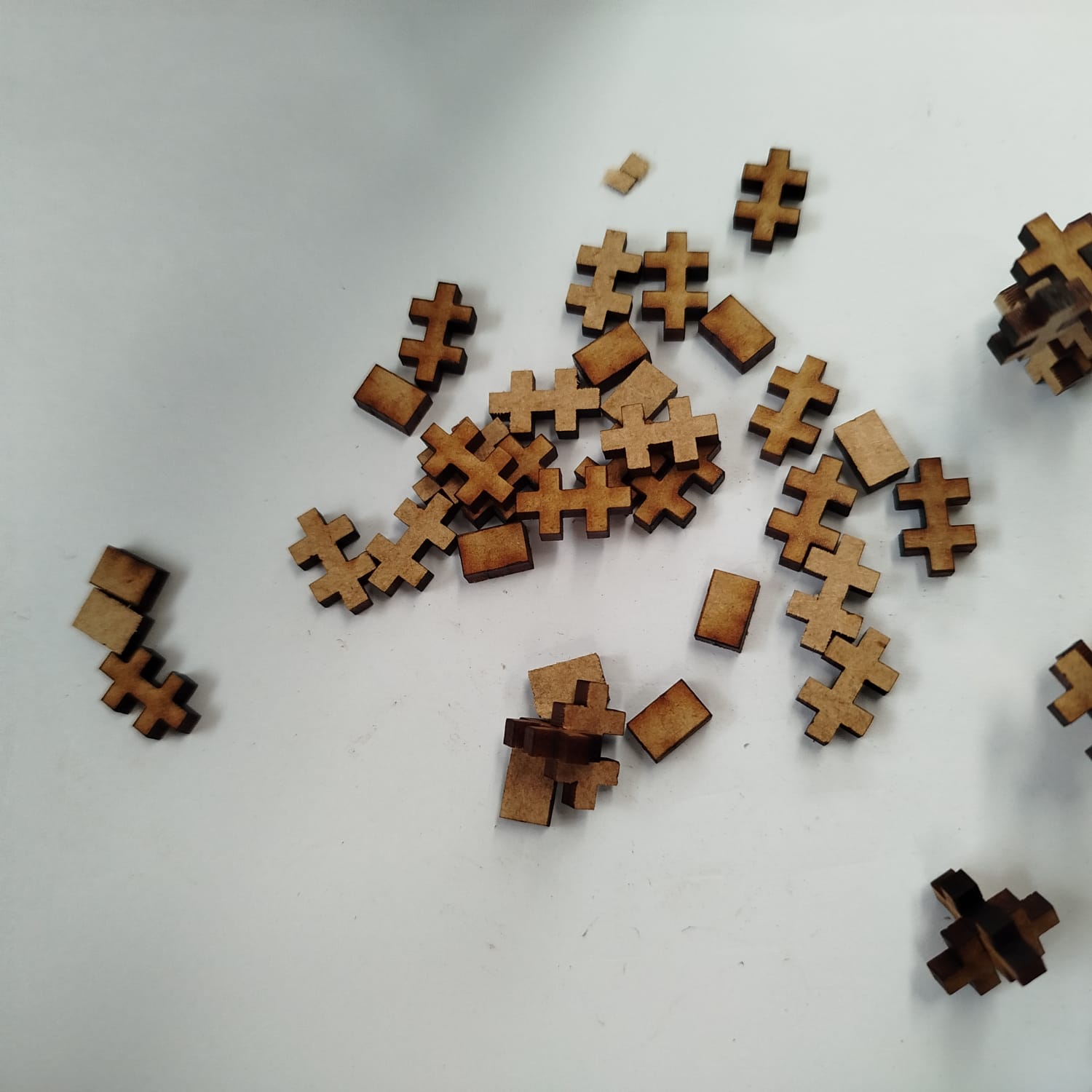 Exploration of parts scattered