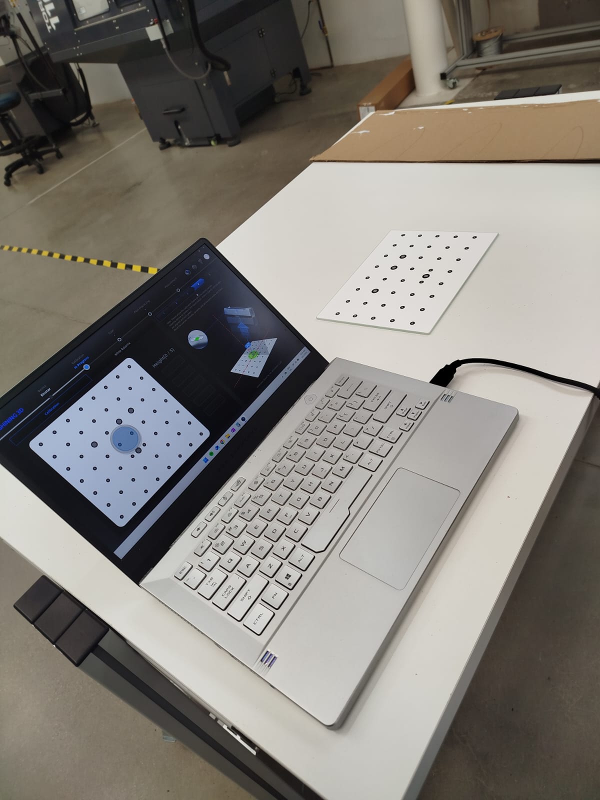 Calibration board and software alignment preview