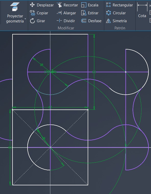 Design of Parts 3 and 4 - Step 1