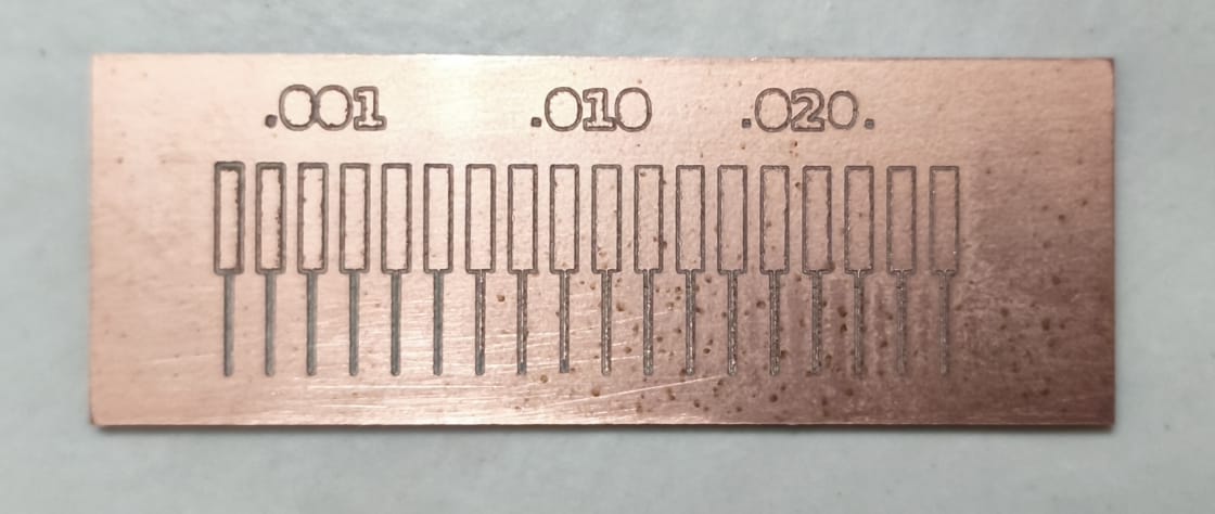 Finished test PCB
