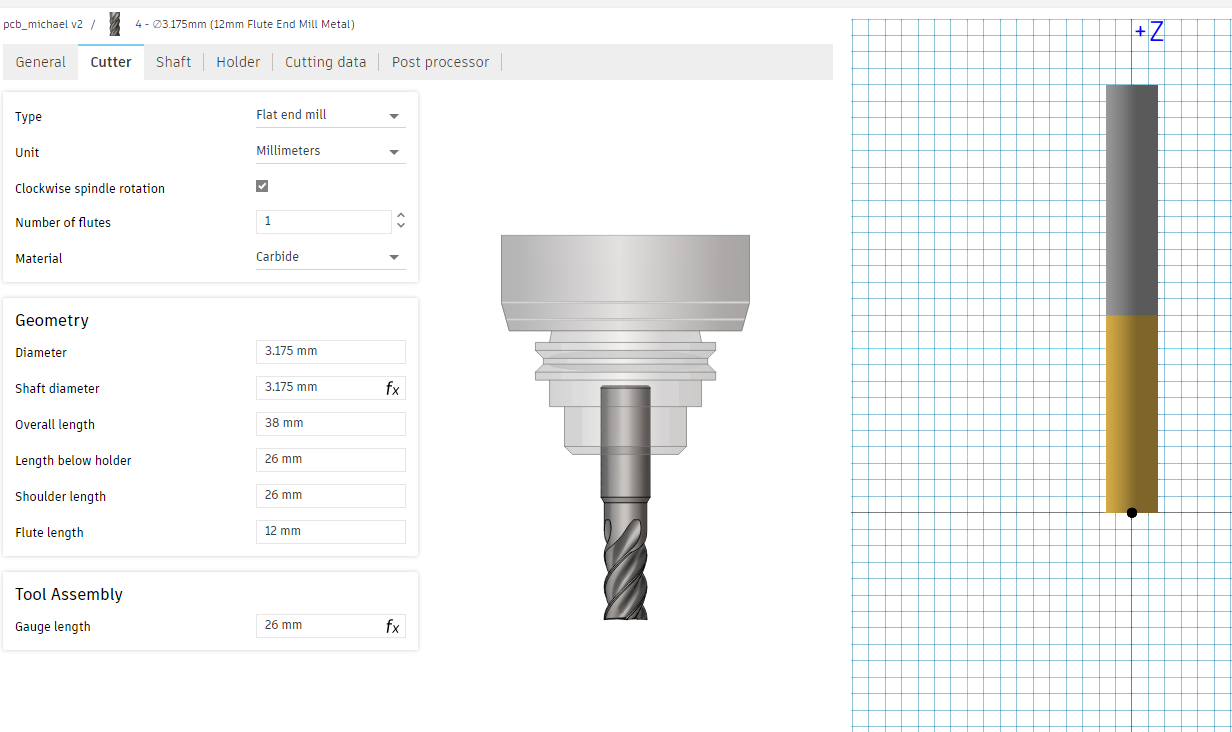 Flat end mill photo