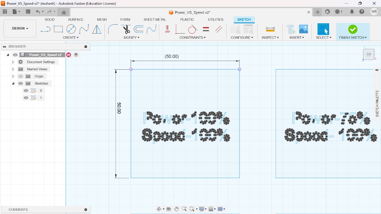 Fusion 360 Sketch Example