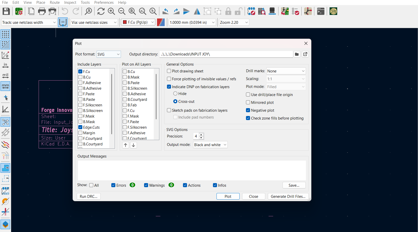 Edge Cut Export