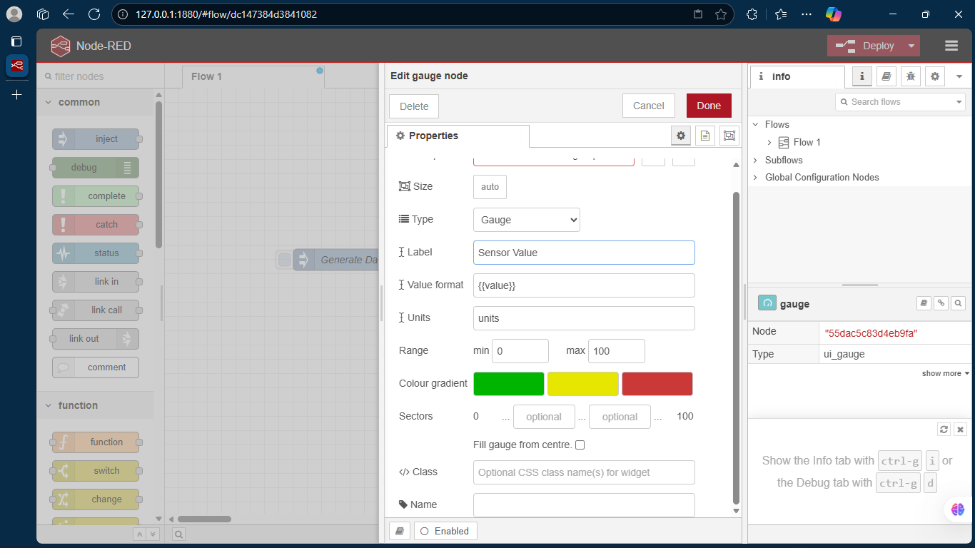 Node-RED Flow Workspace