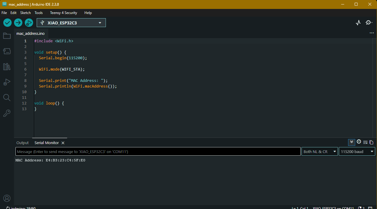 ESP32 MAC Address Output