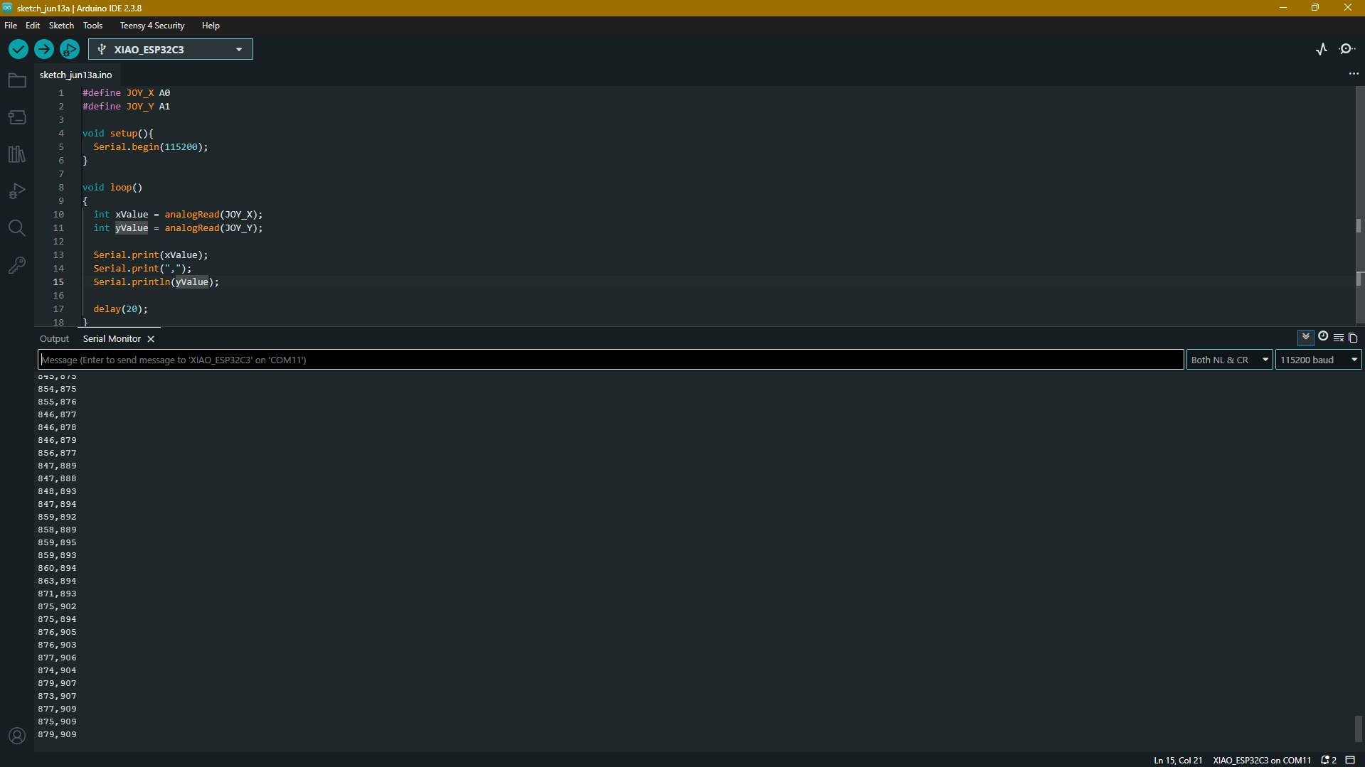 Serial Data Output