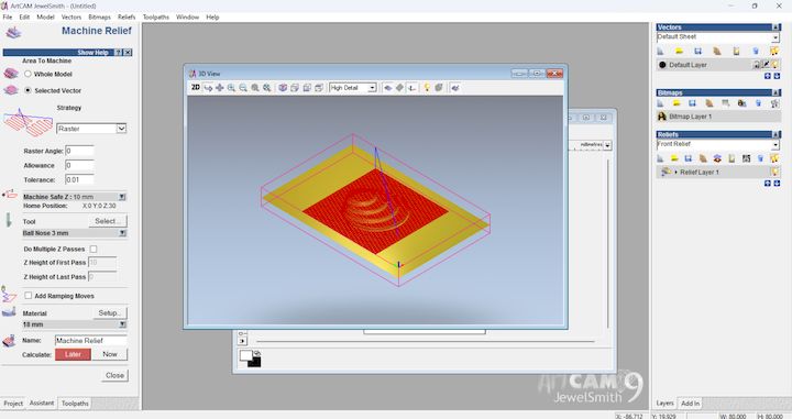 ArtCAM stage 8