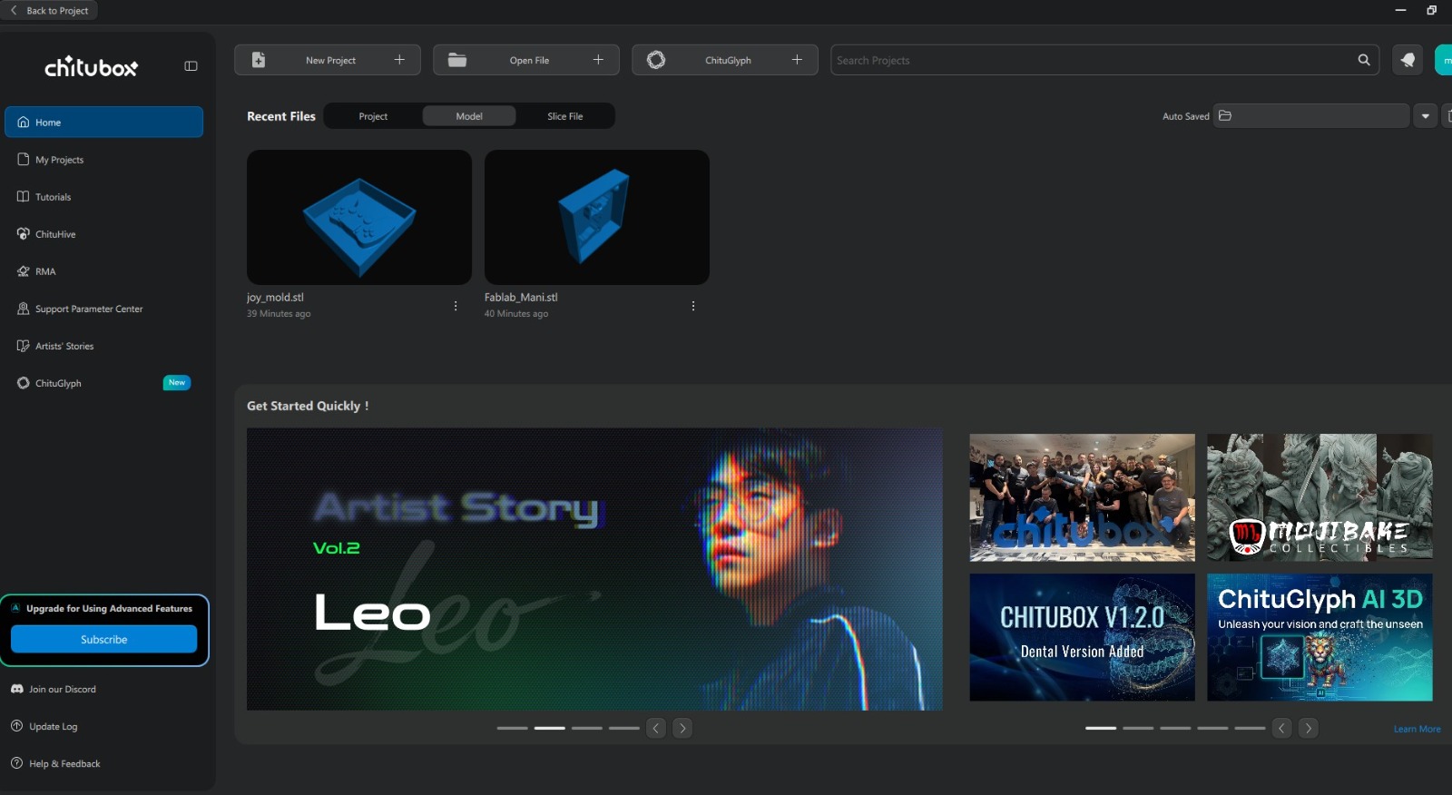 Chitubox Software Interface