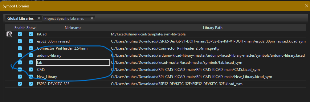 Installed Symbol Library