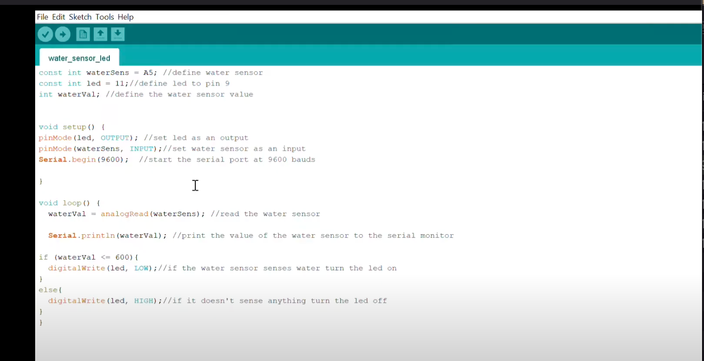 Water Sensor Code