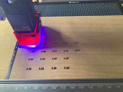 starting kerf test