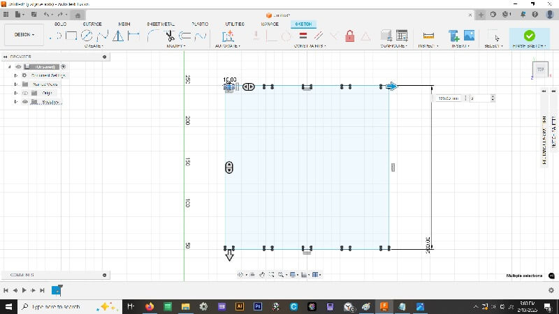 2 rows of rectangles