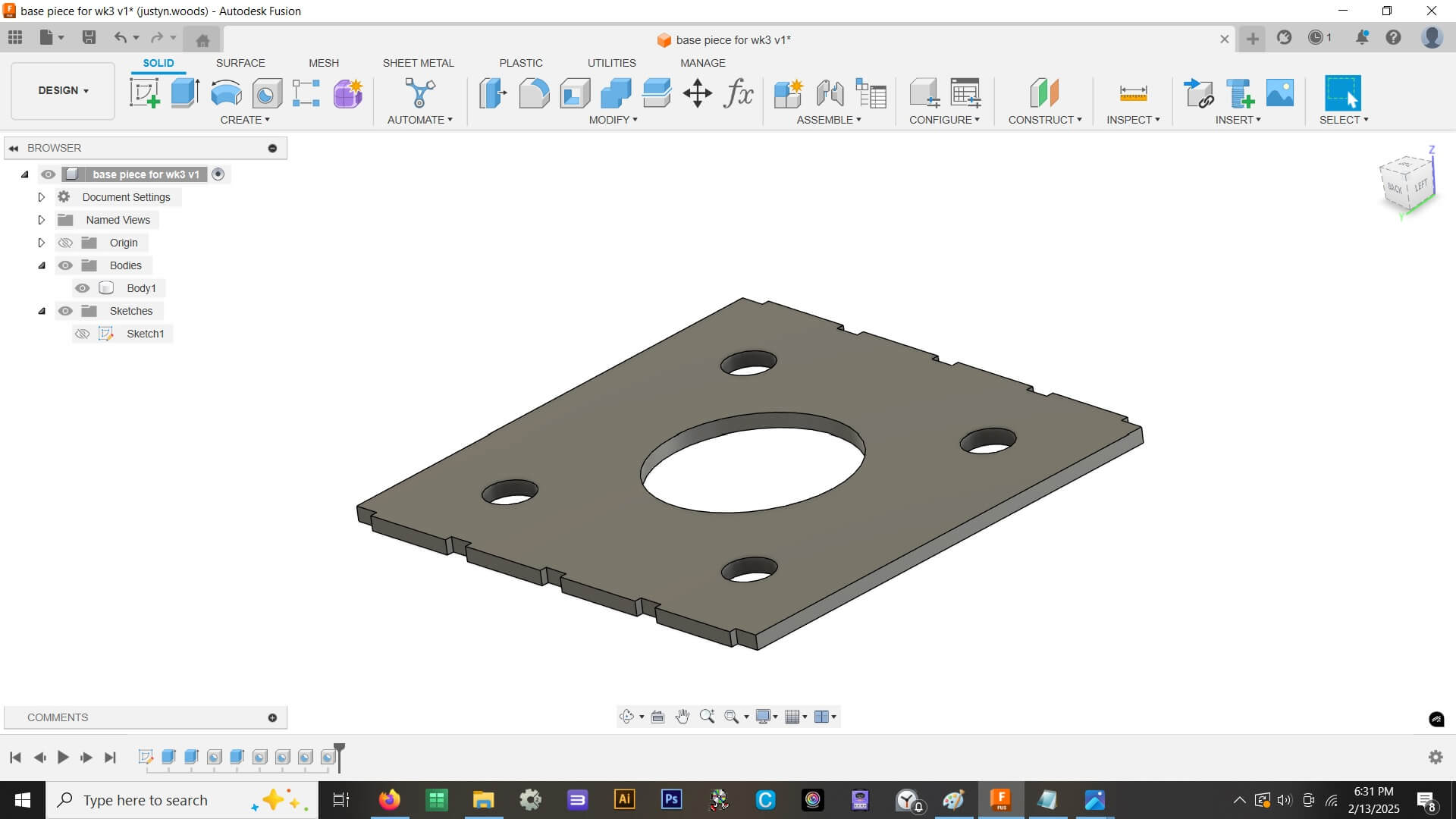 User parameter custom hole