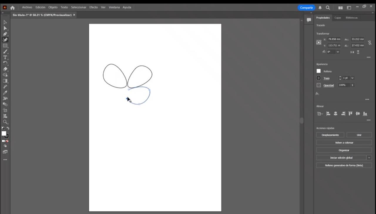 Using the pen tool for curves