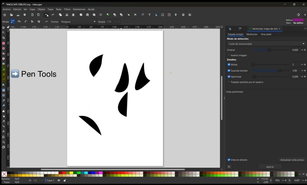 Pen tool in Inkscape