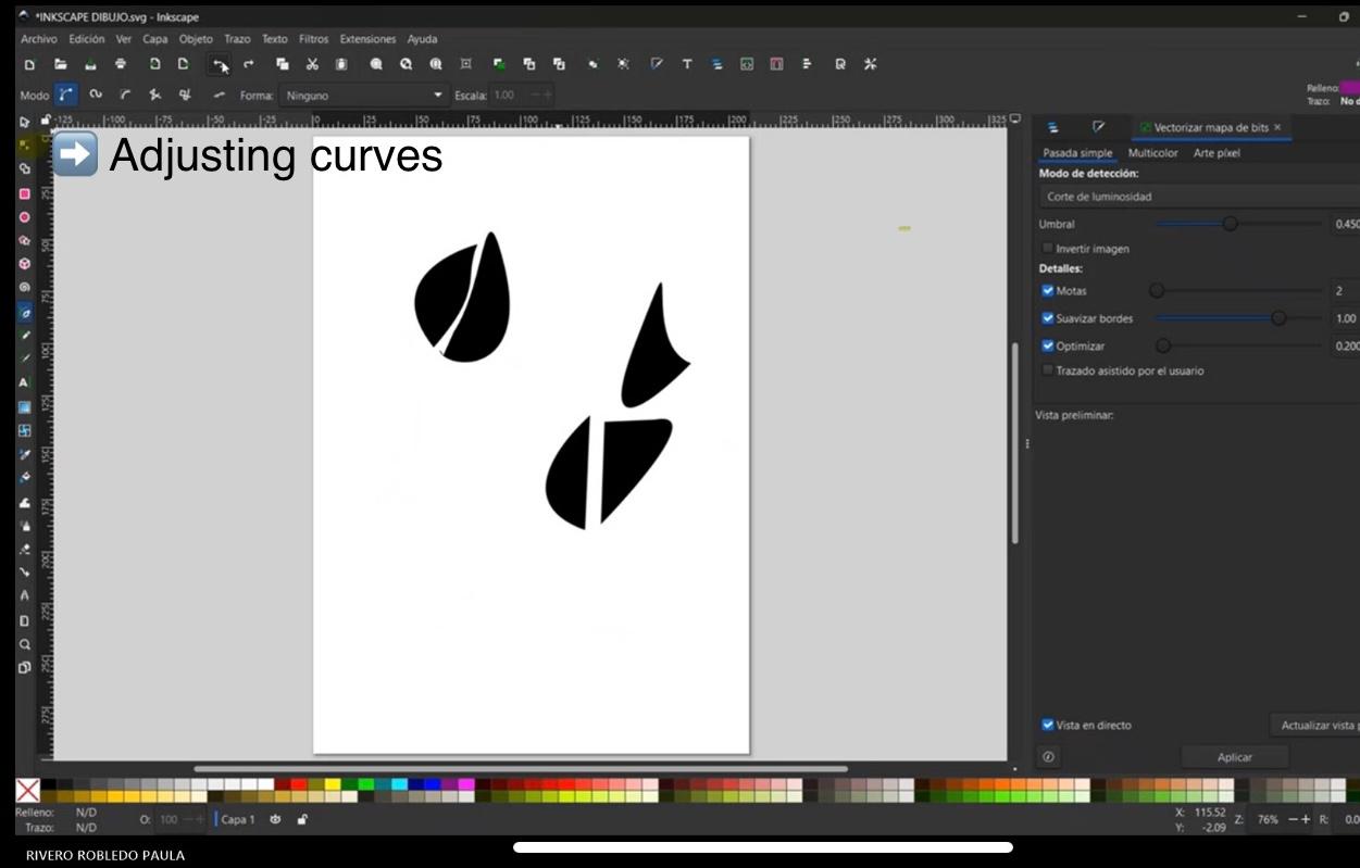 Adjusting curves in Inkscape