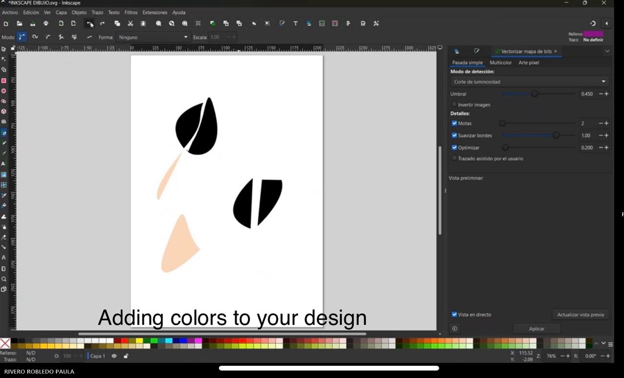 Adding color in Inkscape