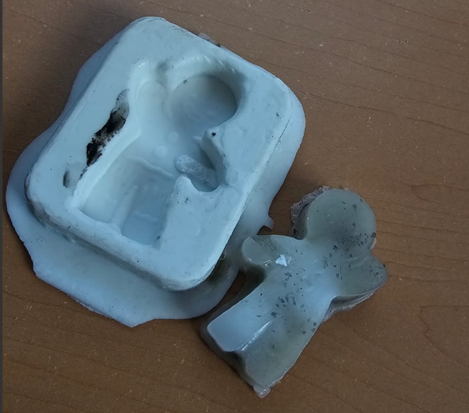 Burnt wax result