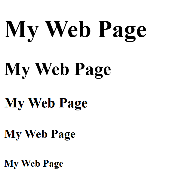 Heading hierarchy example