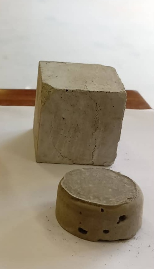 Cement Casting from both molds