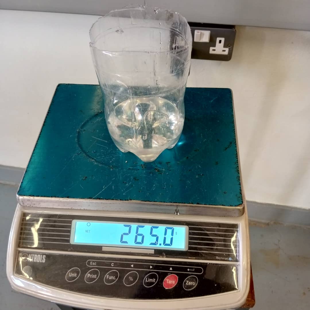 Weighing resin