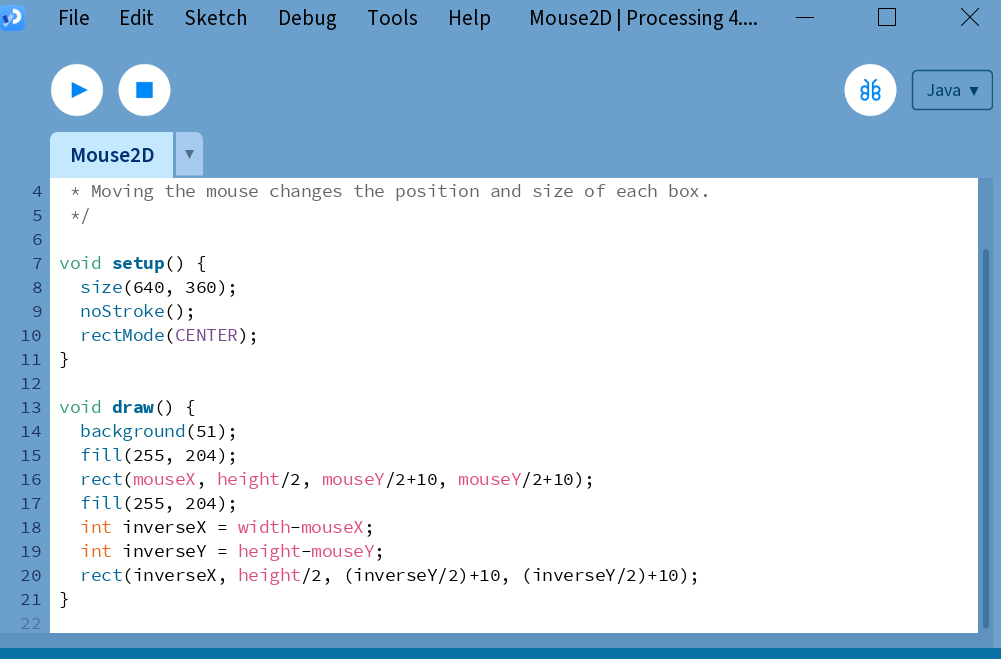 processing example