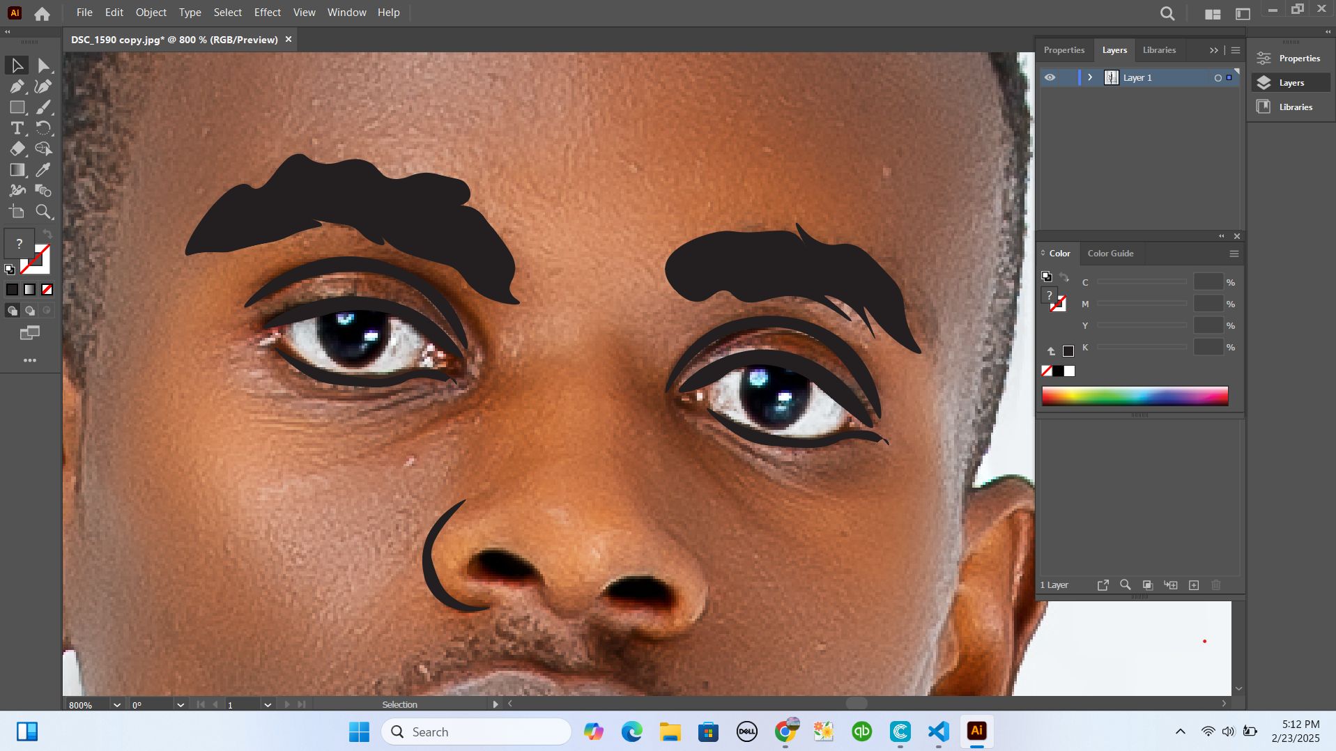 starting to edit my pic to be rasterized