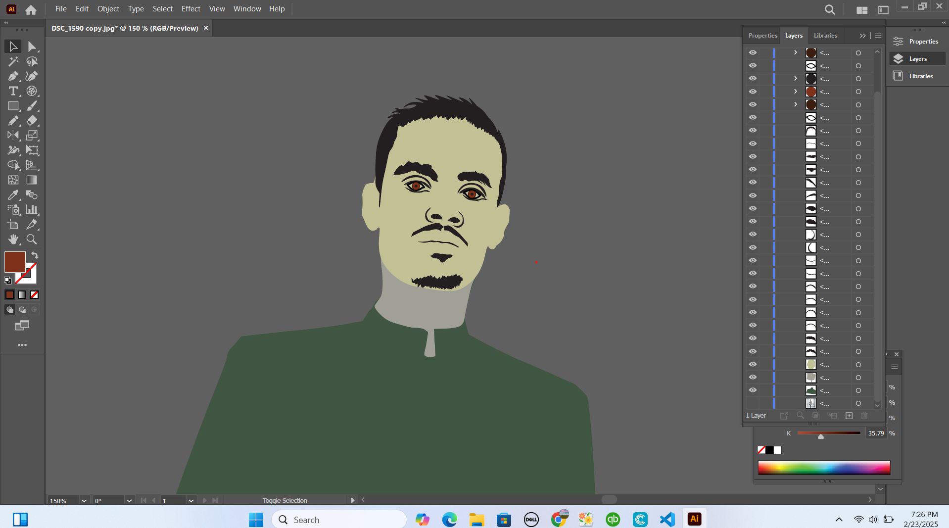 merging layers to have rastered image