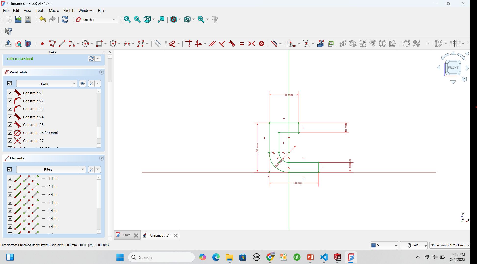 dimensions and lines