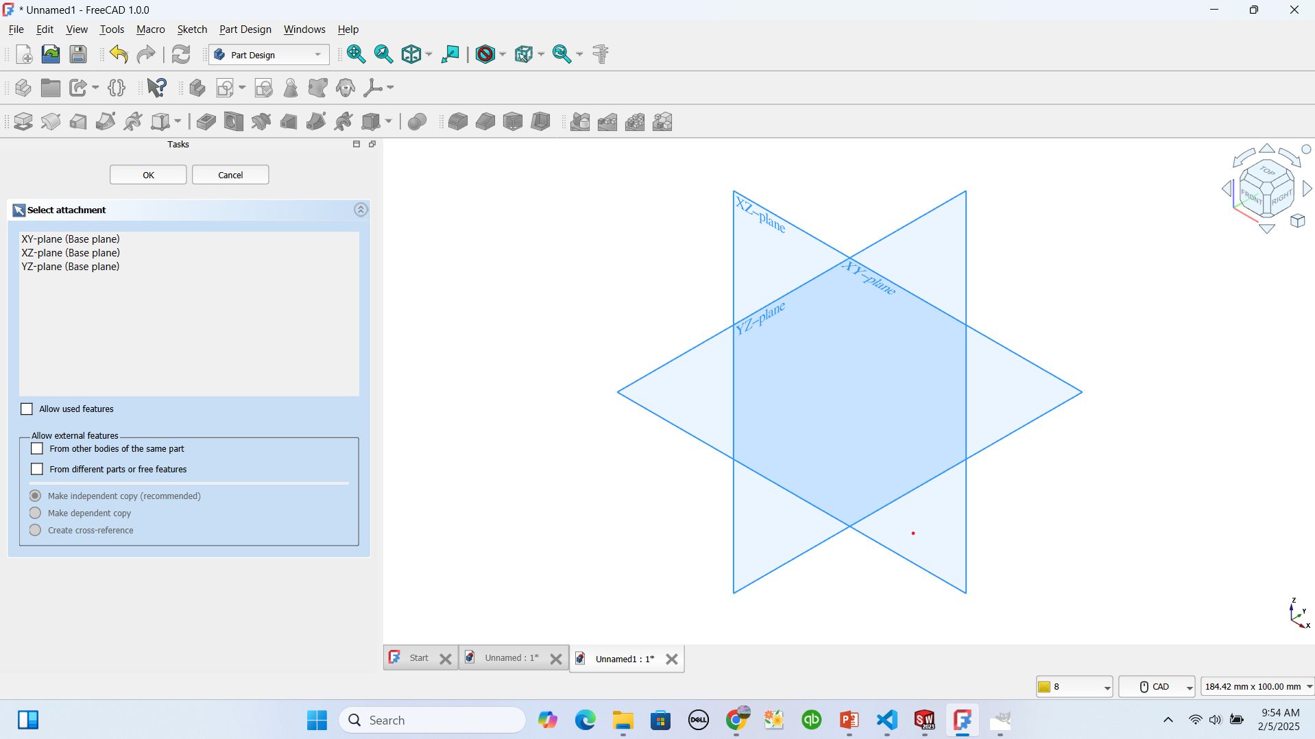 planes in freecad