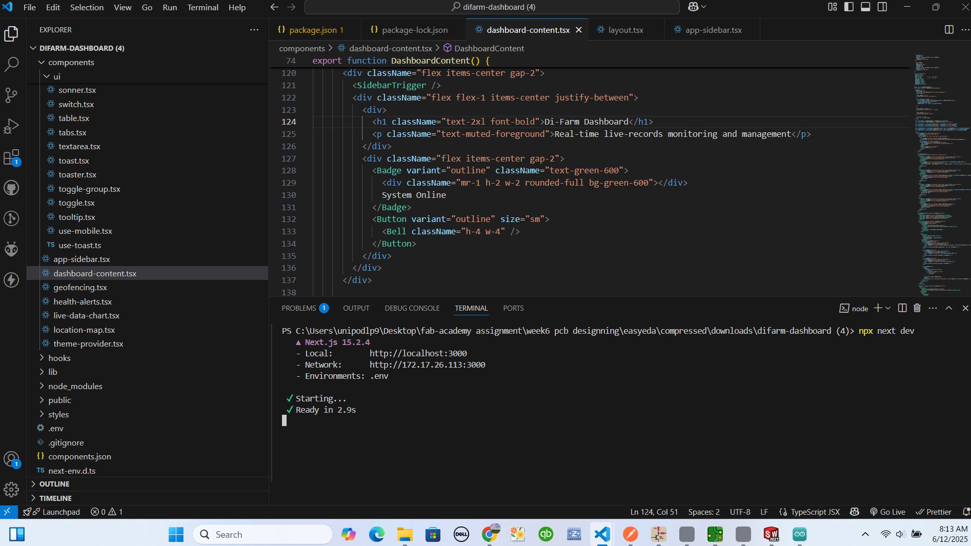 Frontend Code Screenshot
