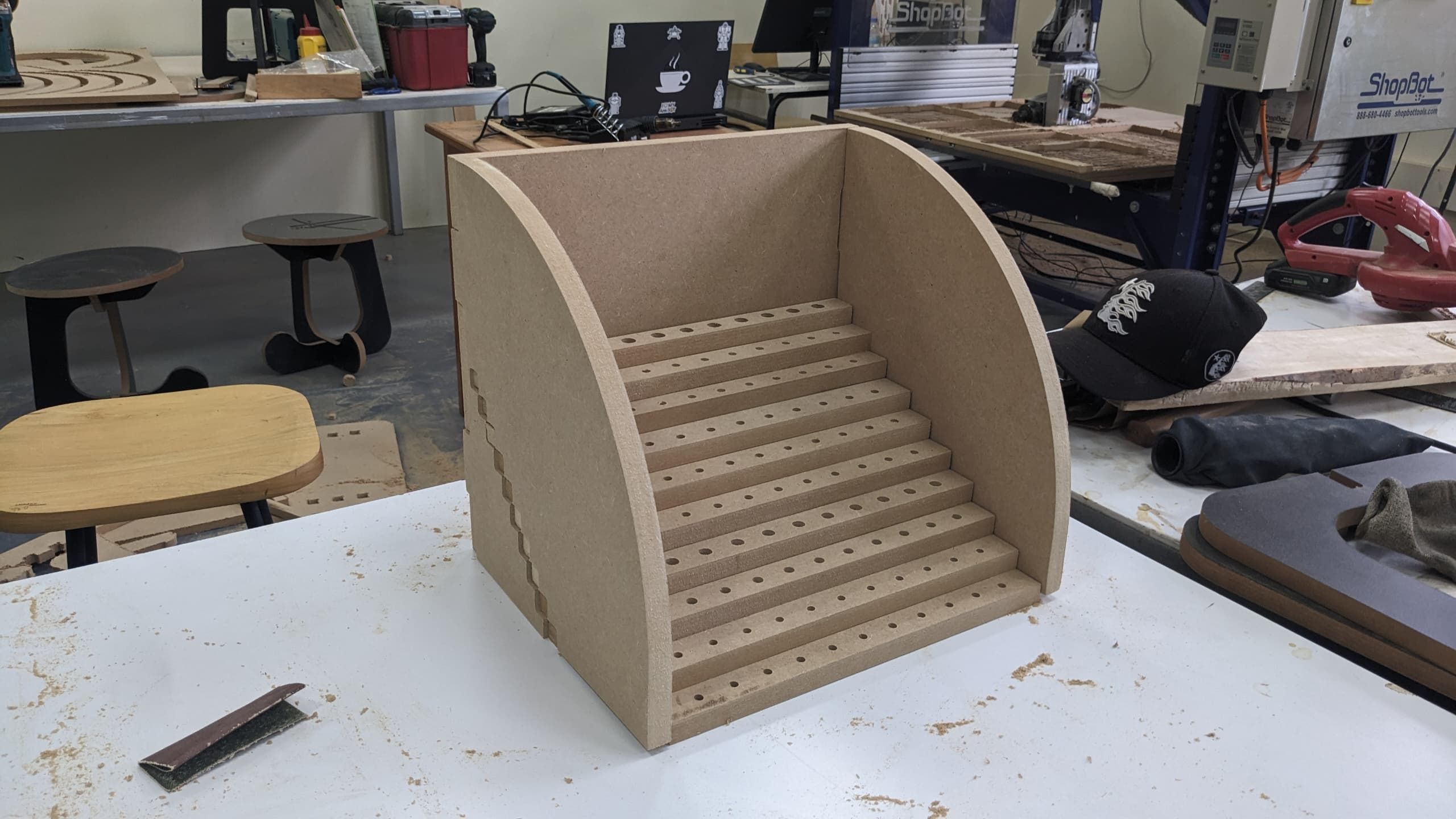 Finished tool organizer box