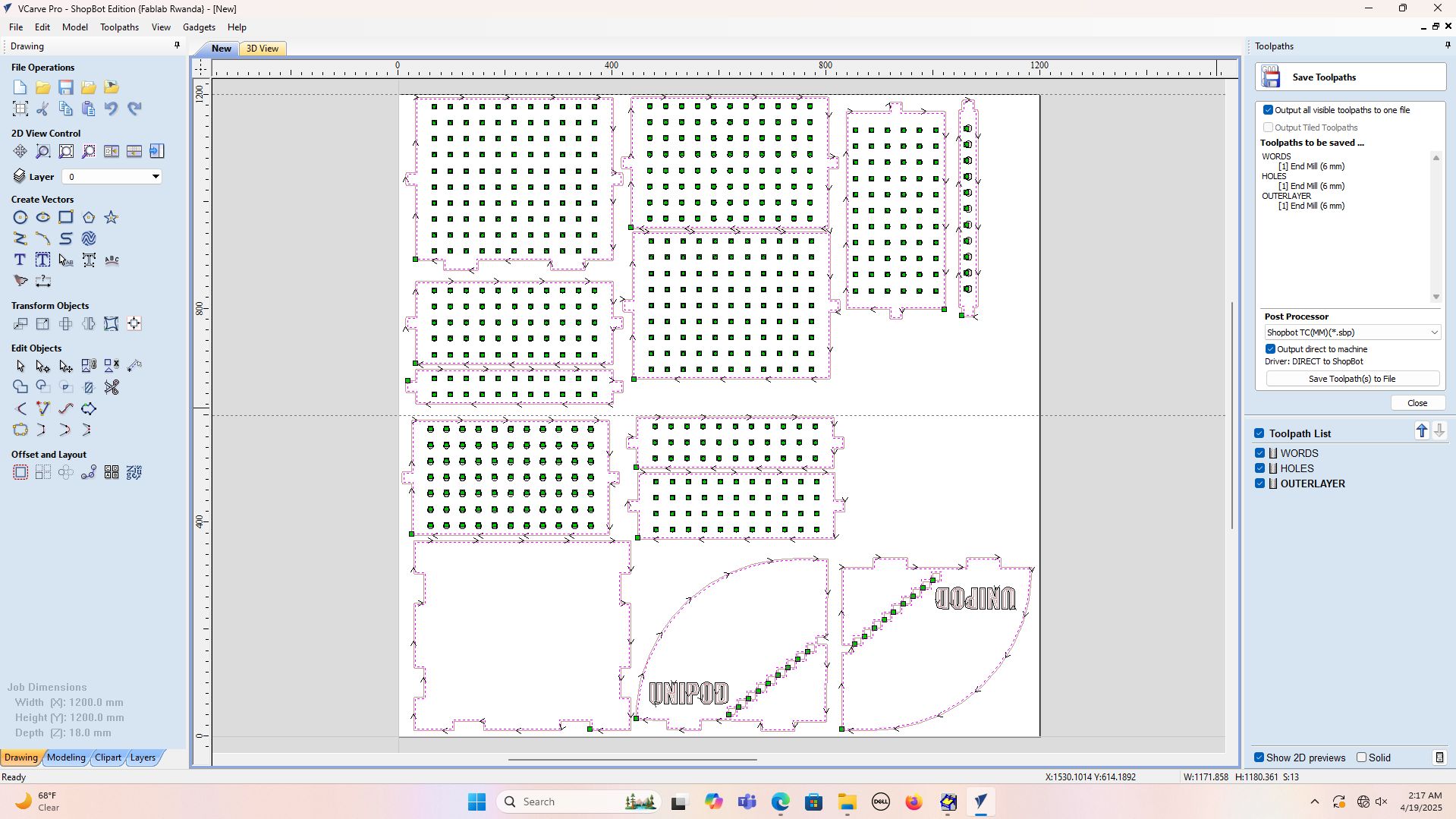 dxf in vcarve