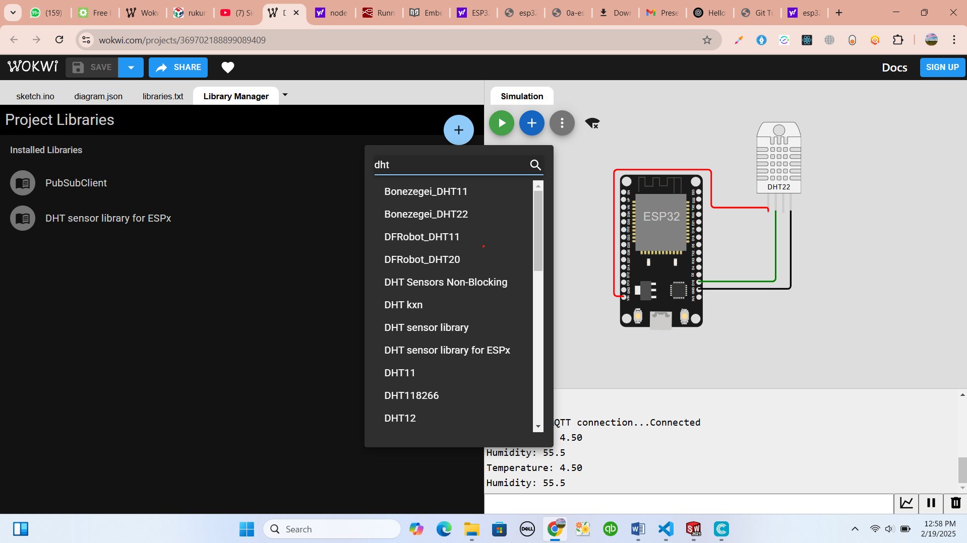 importing library to be used for dht22