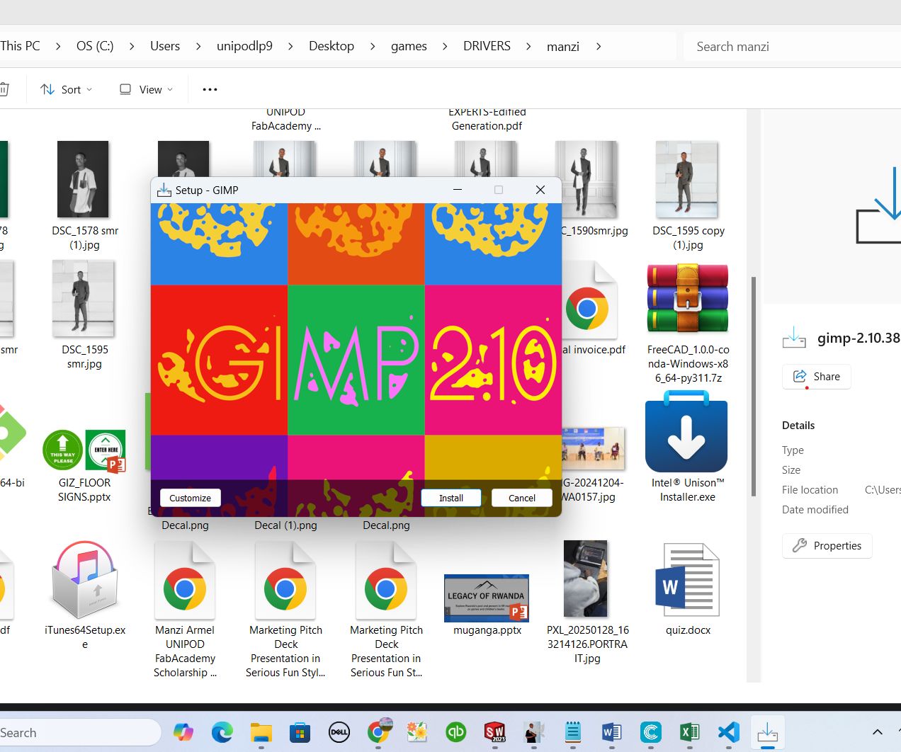 installing and opening gimp