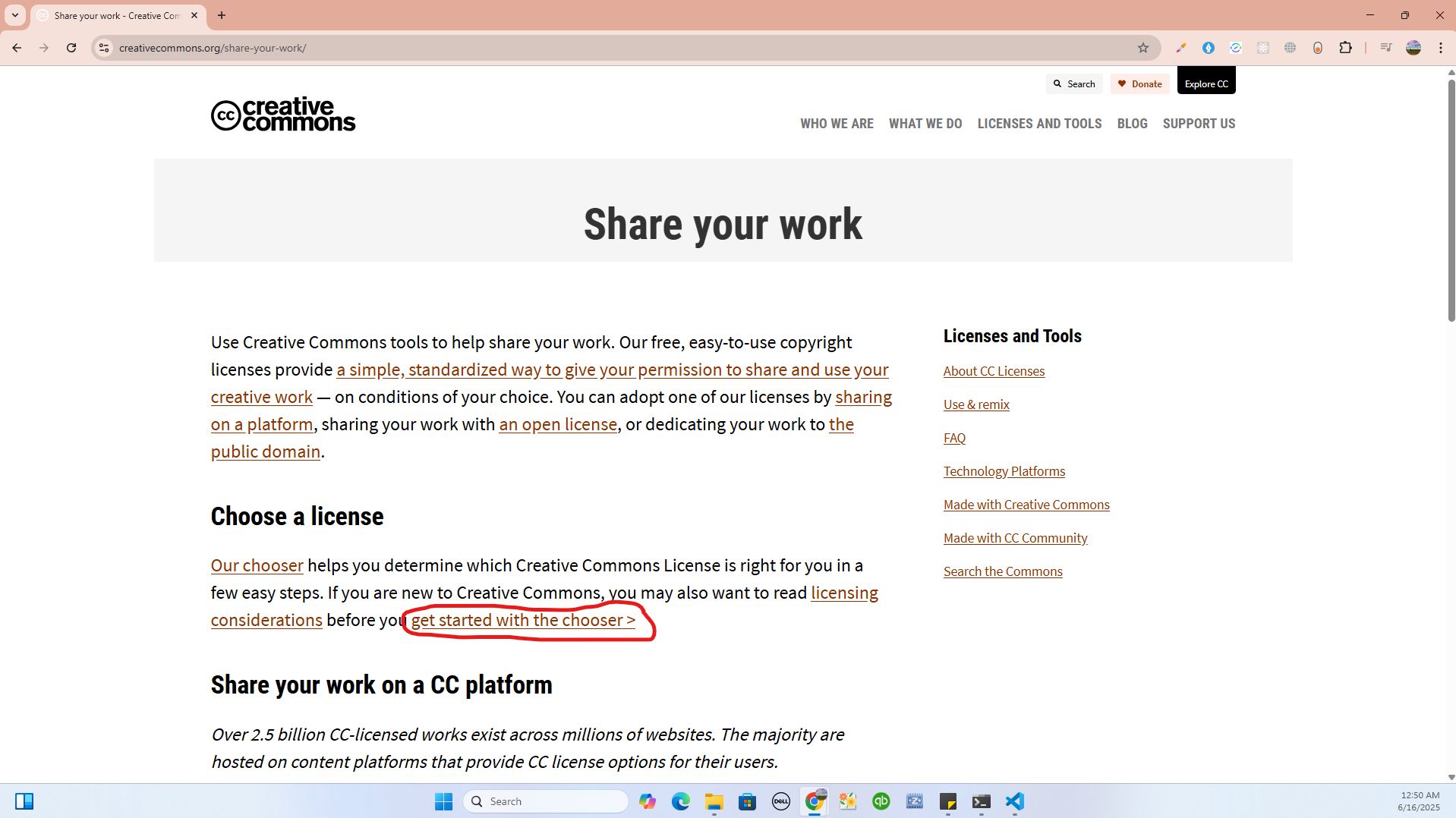 Navigating to License Creation Page