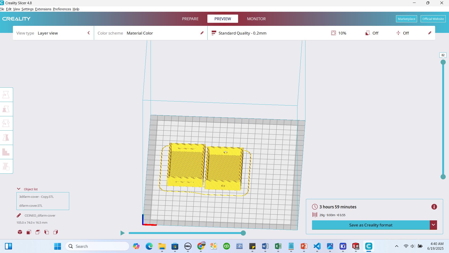 creality Slicer Preview