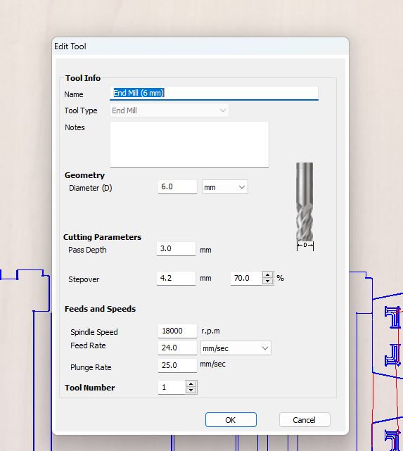 Tool parameters