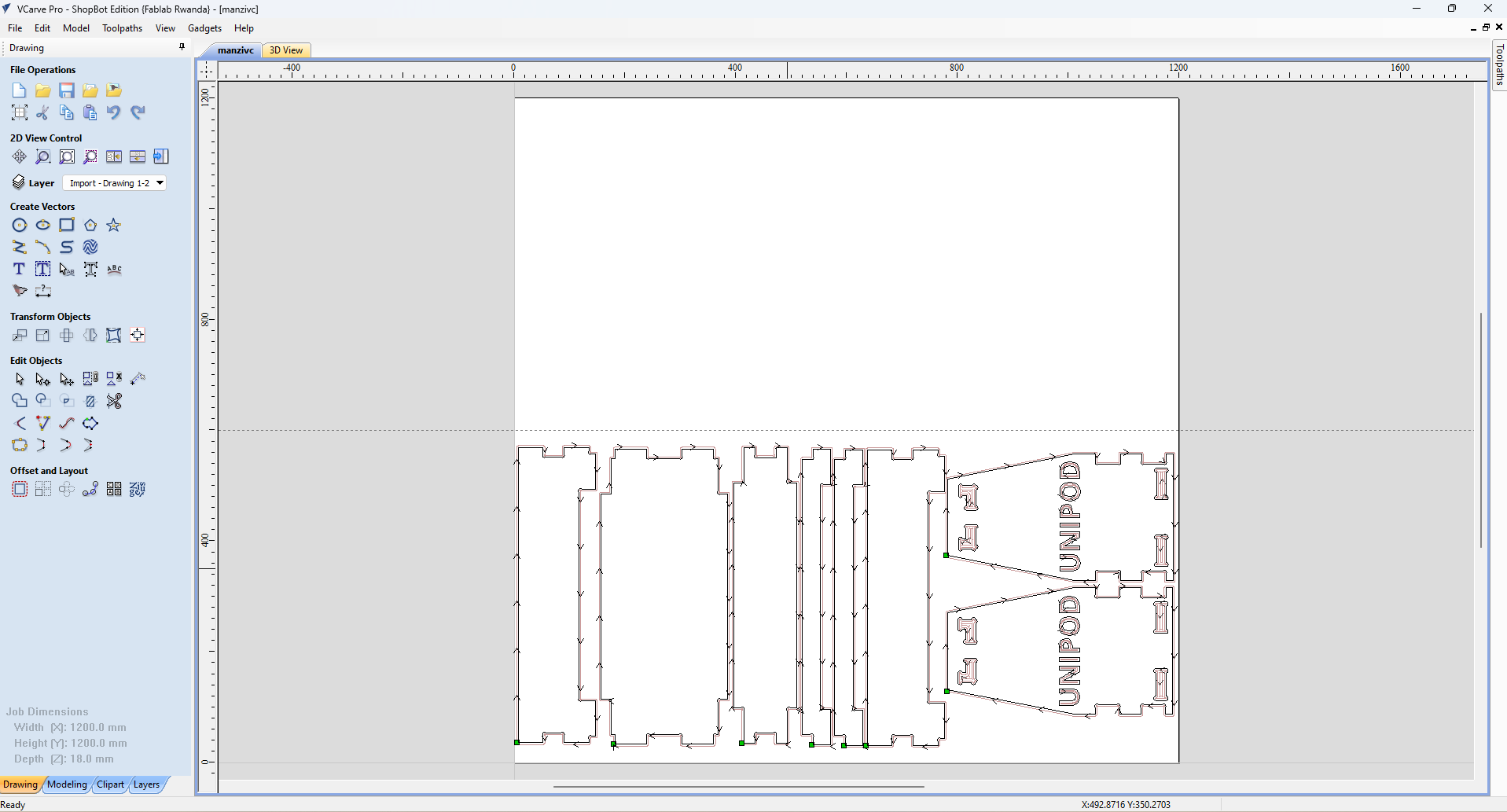 Pocket toolpath settings