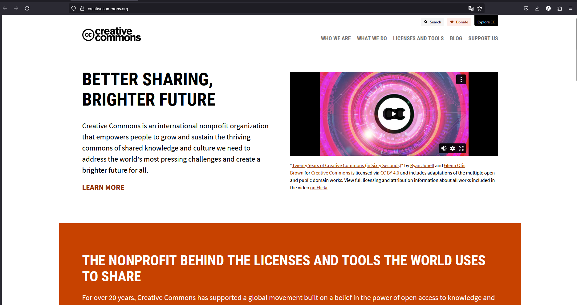 Creative Commons website