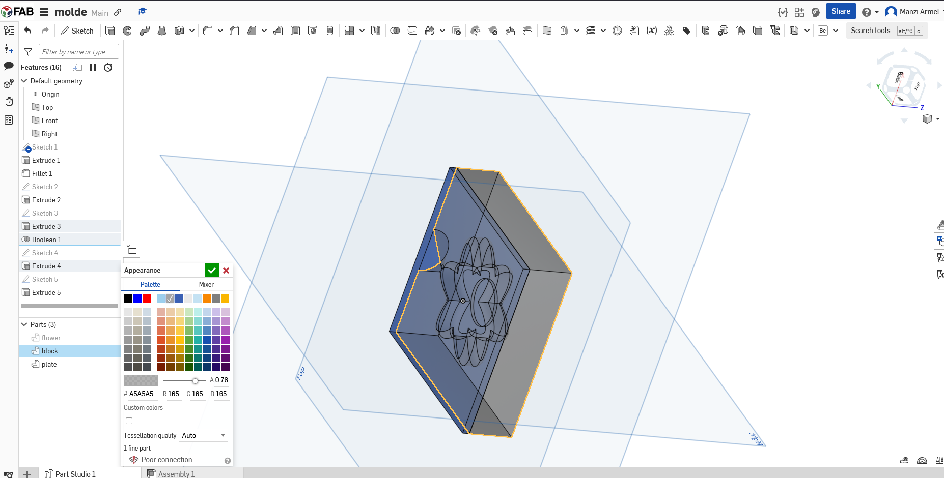 Technical sketch showing dimensions
