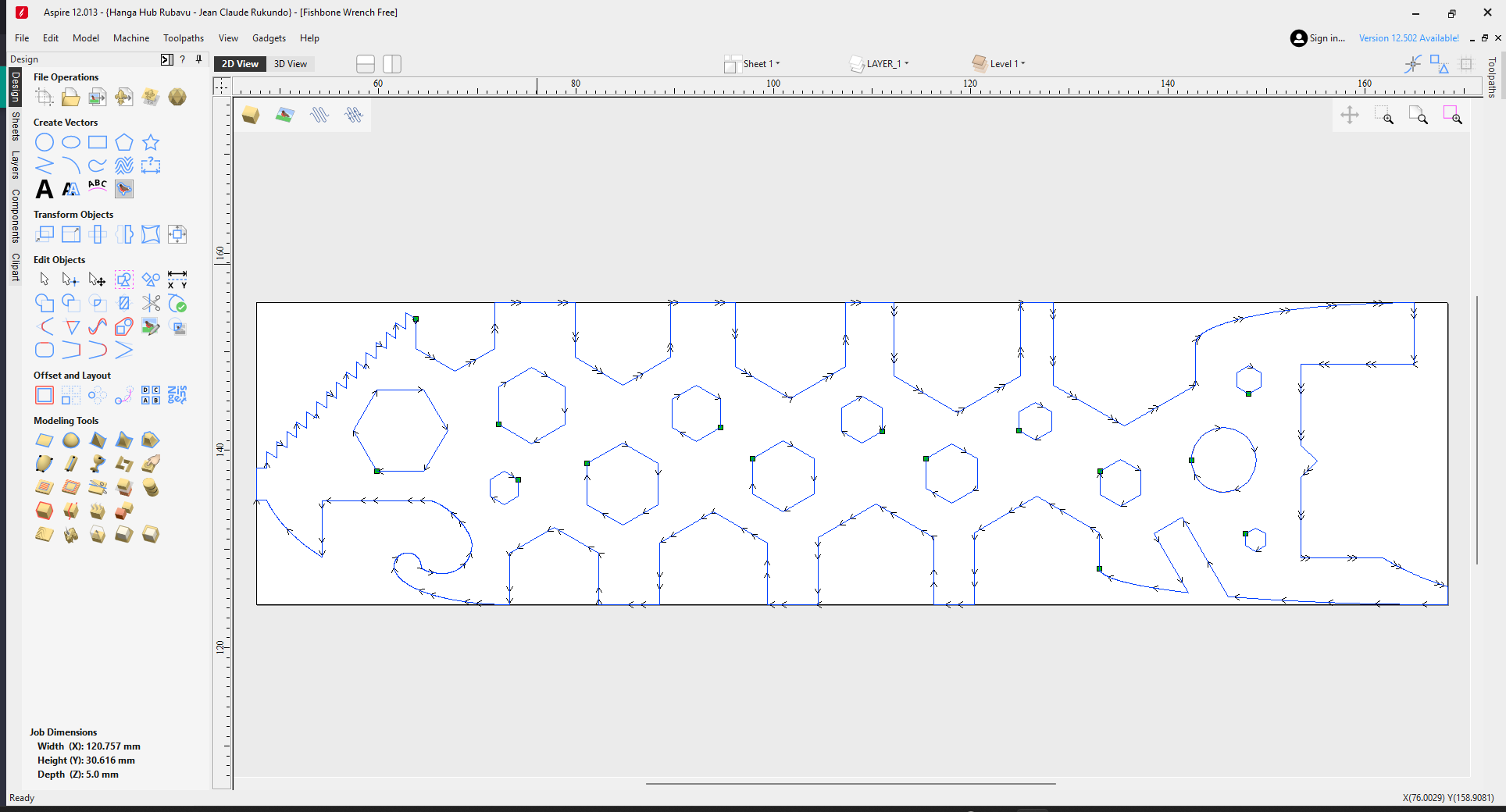 Generating Toolpath and G-codes in Aspire