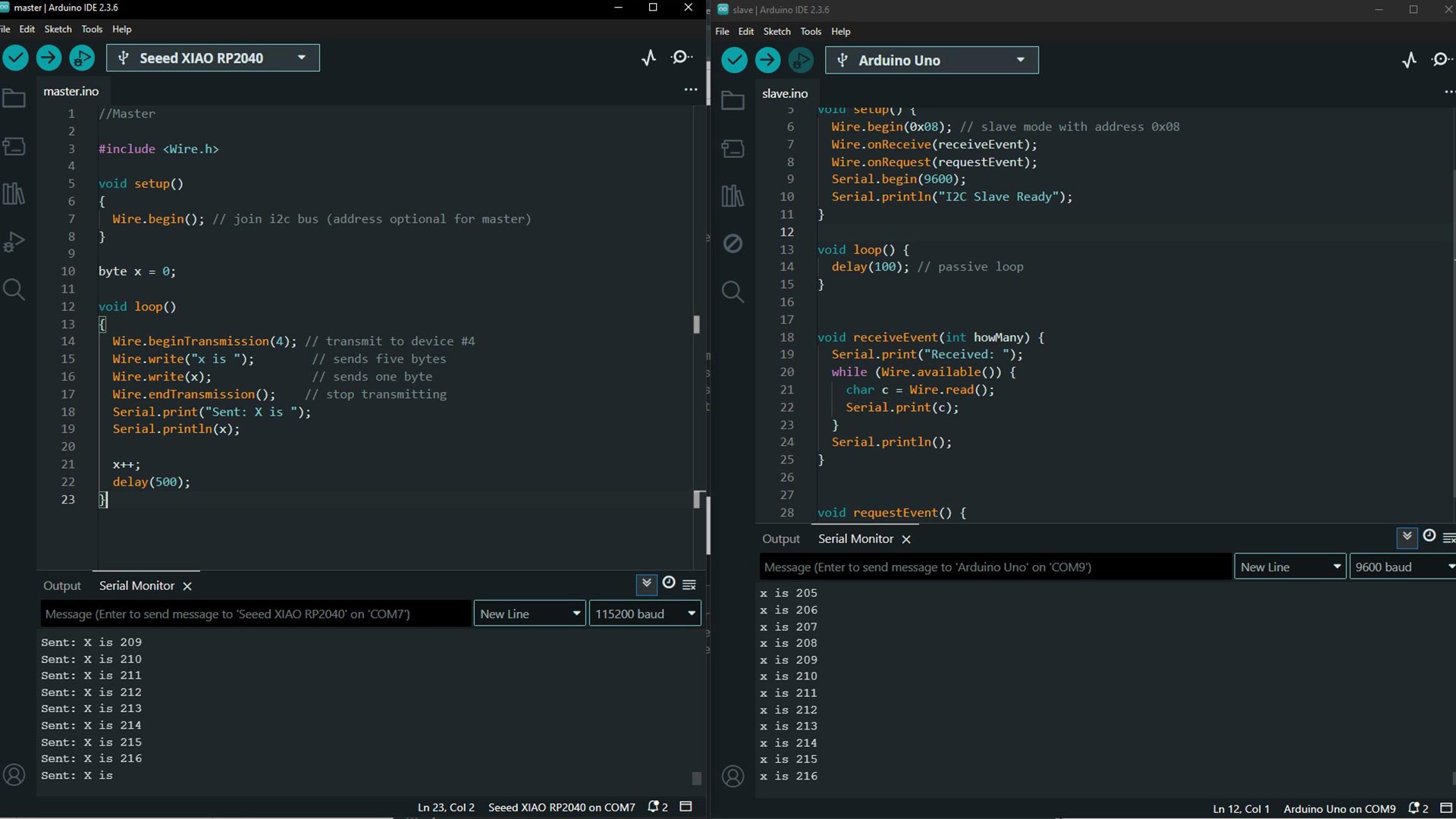 Code for connection